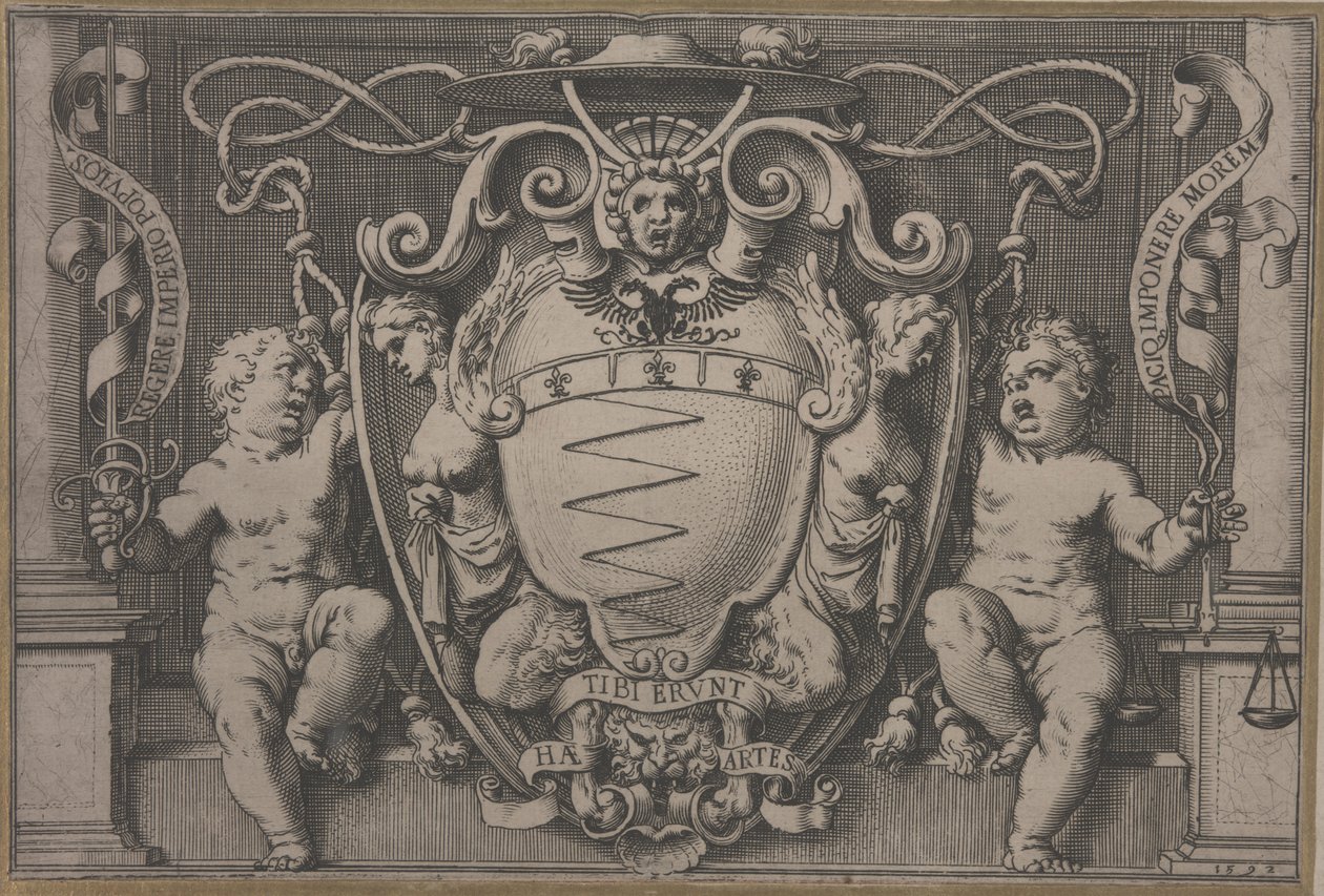 Coat of Arms of Cardinal Filippo Sega by Agostino Carracci