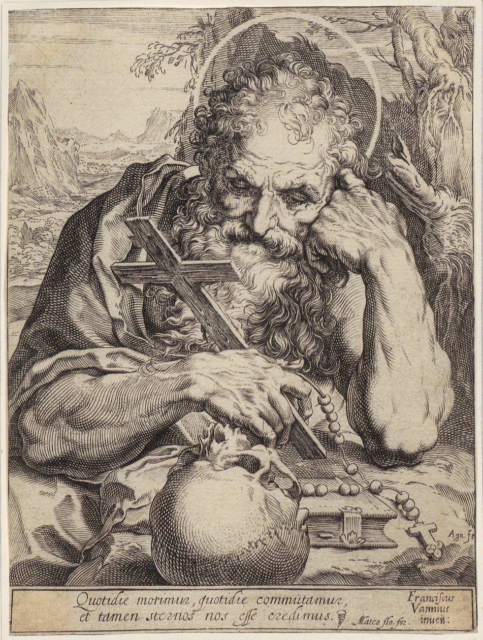 Saint Jerome by Agostino Carracci