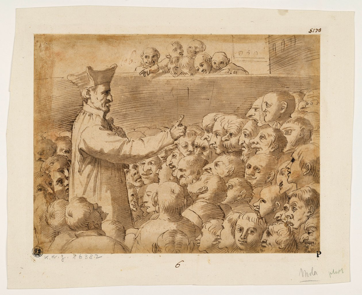 Caricature of a Sermon by Agostino Carracci