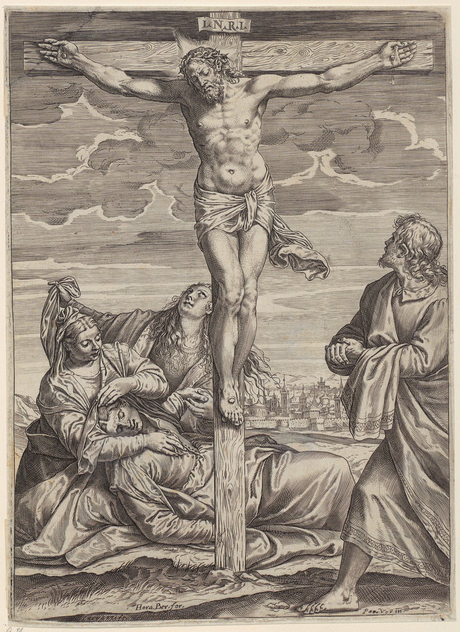 Crucifixion by Agostino Carracci