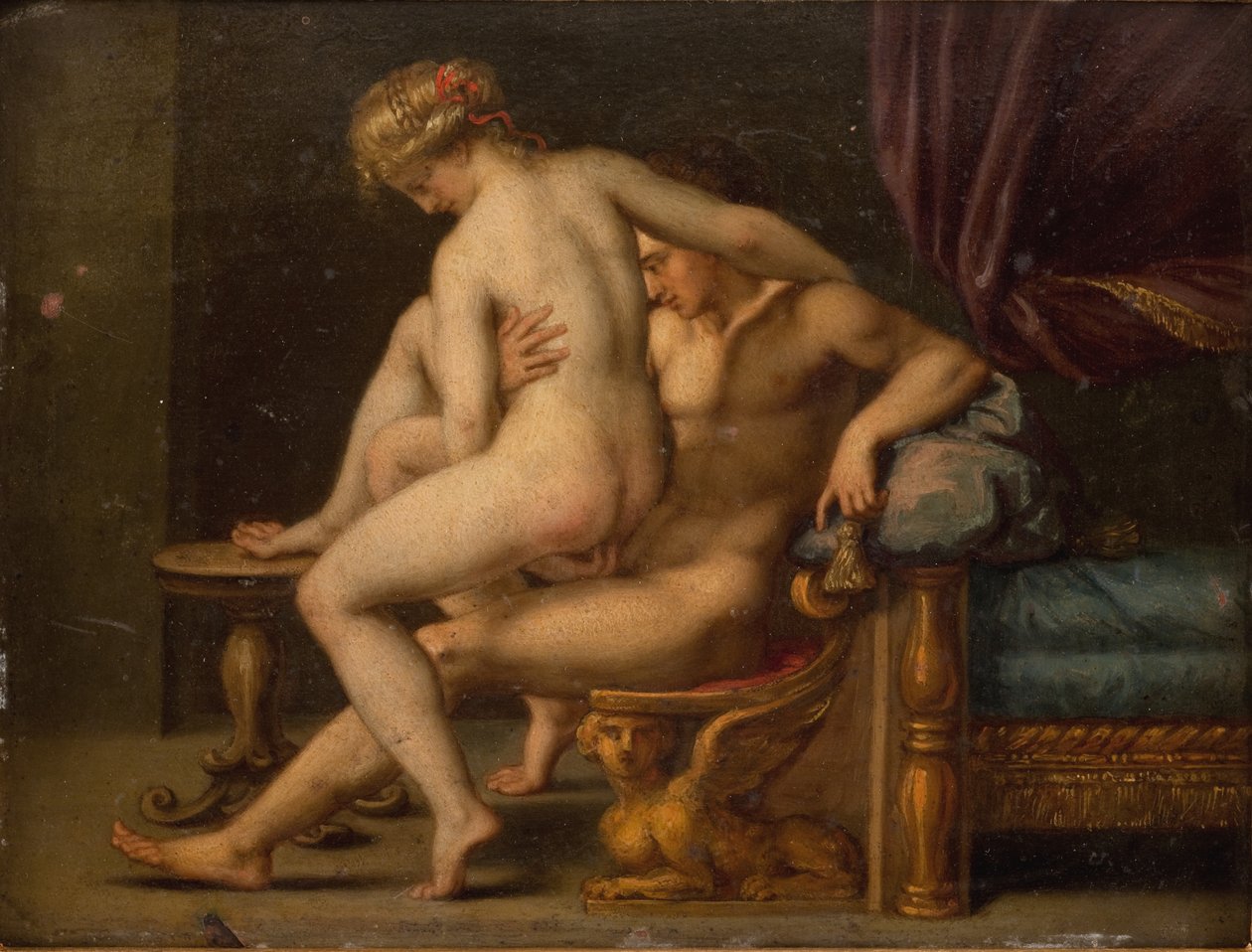 Nudity with Man and Woman by Agostino Carracci