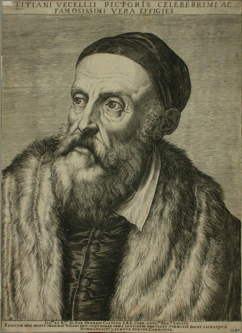 Portrait of Titian by Agostino Carracci