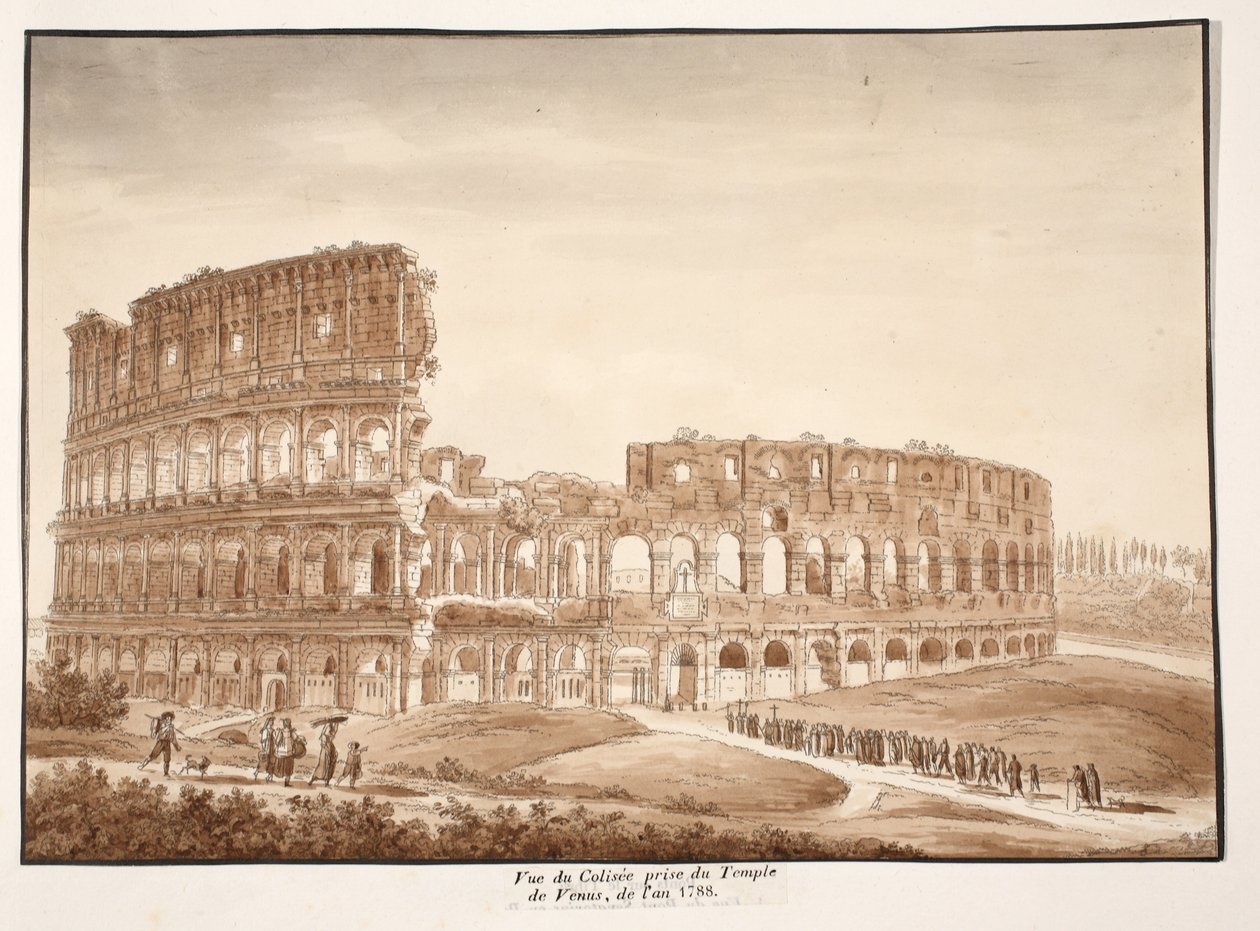 View of the Colosseum from the Temple of Venus by Agostino Tofanelli