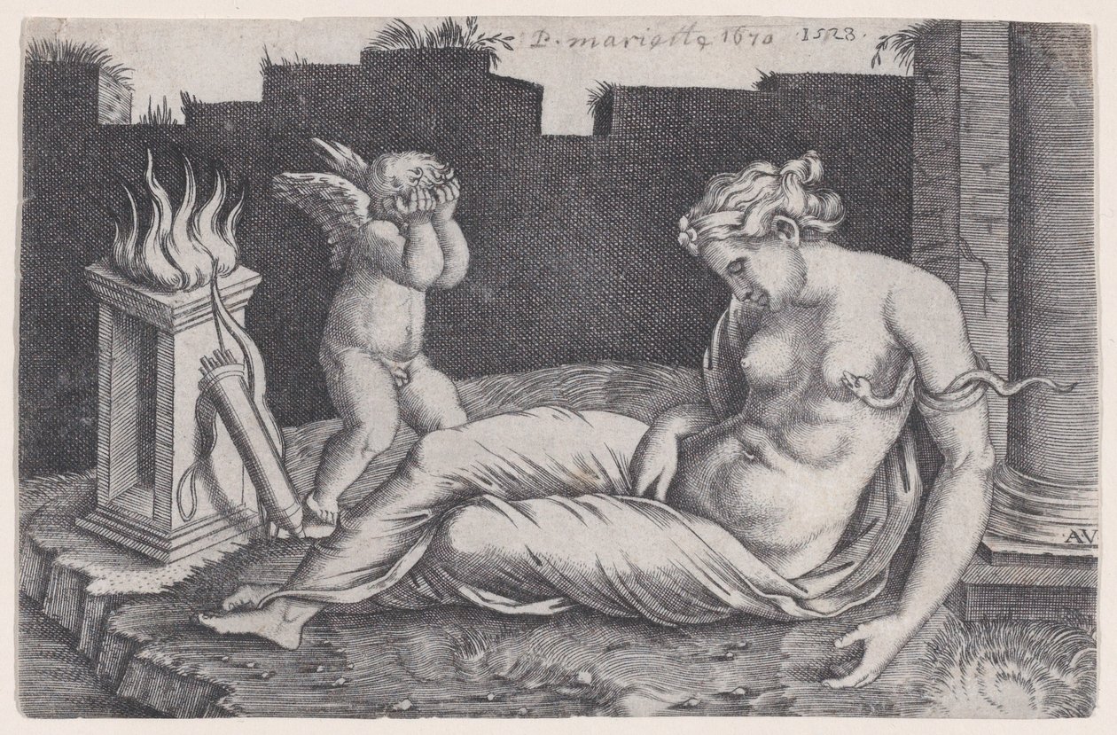 Cleopatra by Agostino Veneziano