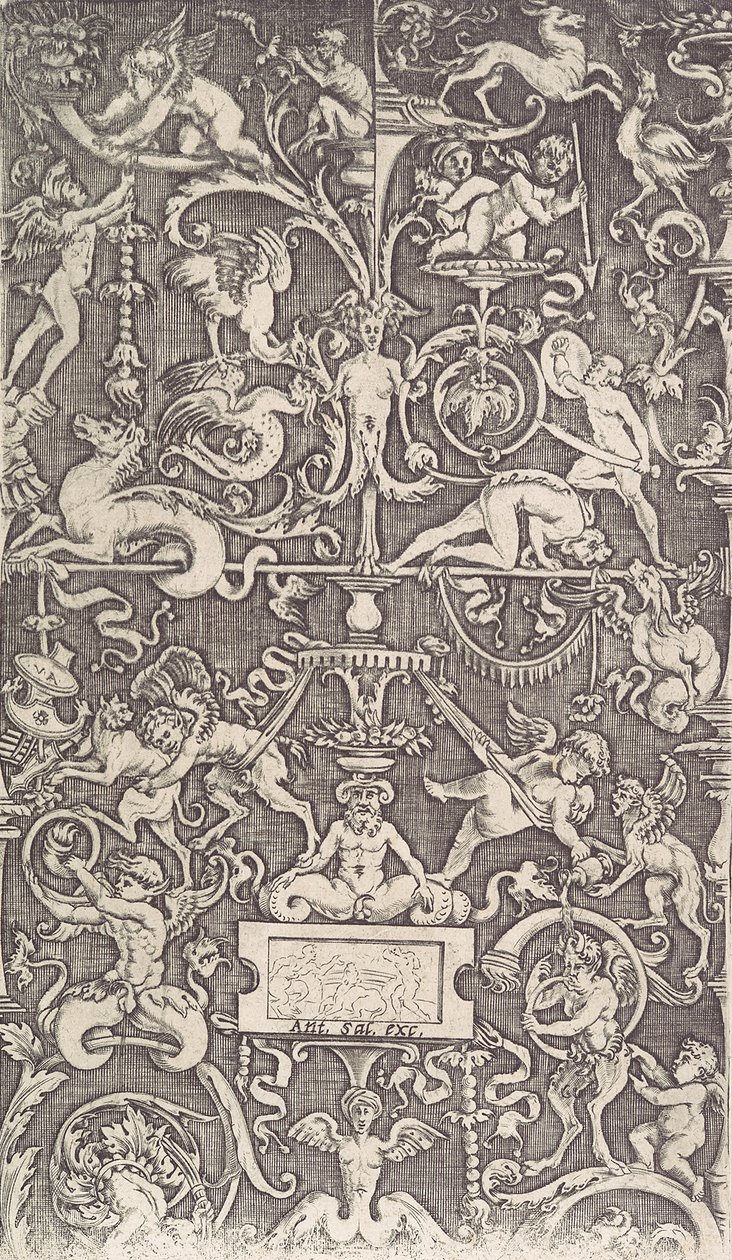 Ornamental Panel, ca. 1514-36 by Agostino Veneziano