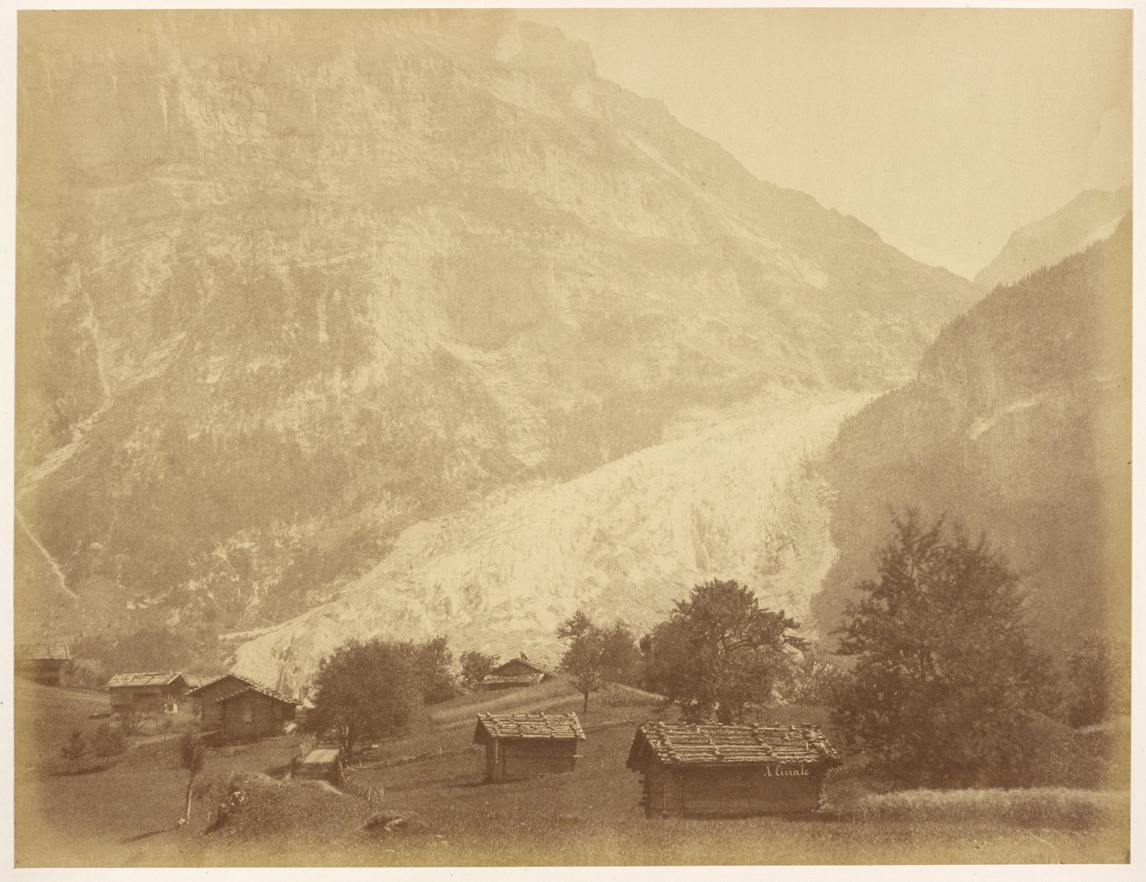 Lower Glacier of Grindelwald and Route of the Boenisseg on the Mettenberg by Aimé Civiale