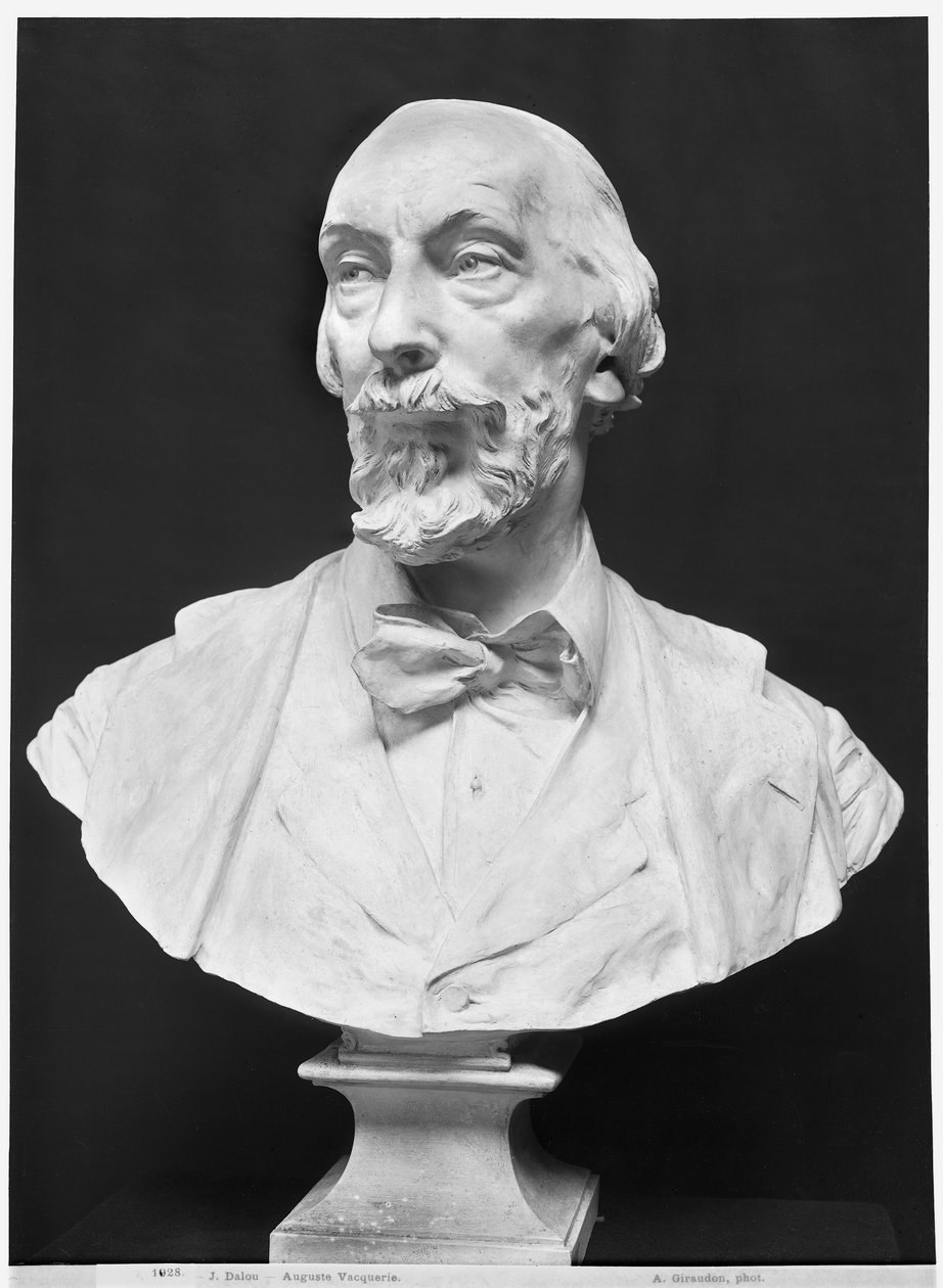 Bust of Auguste Vacquerie (1819-95) by Aime Jules Dalou