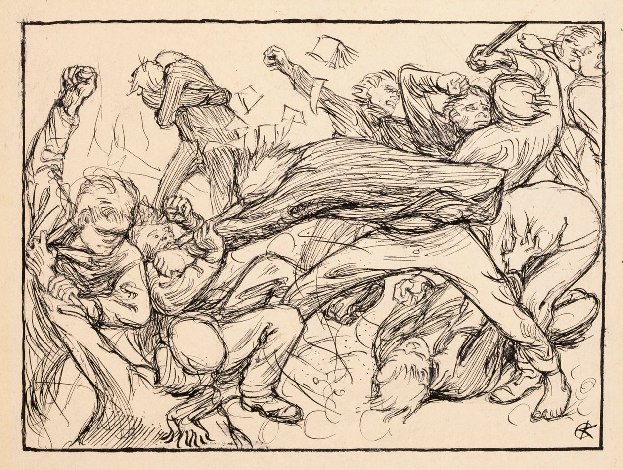 Brawling with the Toukola Boys by Akseli Gallen-Kallela