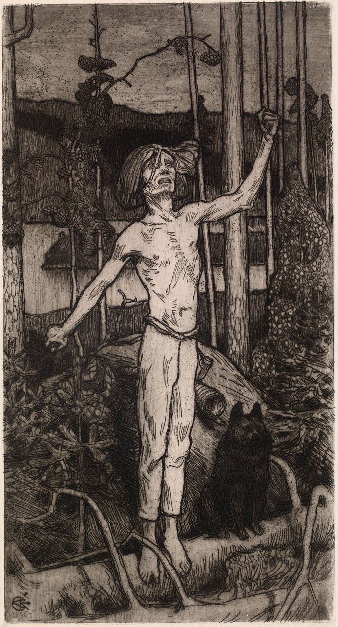 Kullervo Cursing by Akseli Gallen-Kallela
