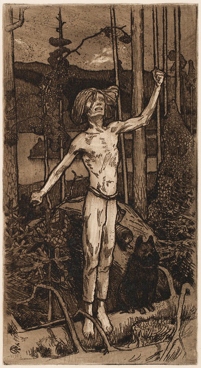 Kullervo Cursing by Akseli Gallen-Kallela