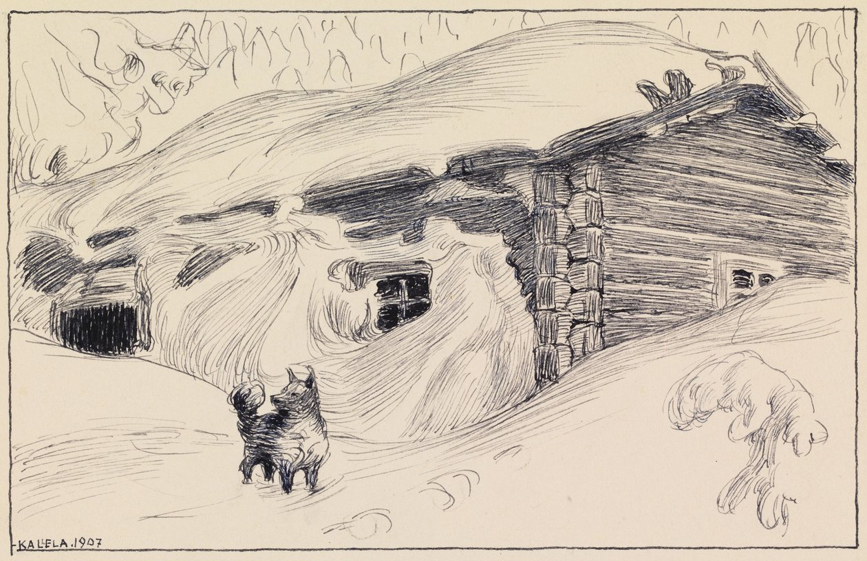 The Cabin in the Snow by Akseli Gallen-Kallela