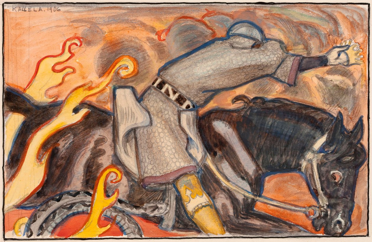 The Knight and the Snake King by Akseli Gallen-Kallela