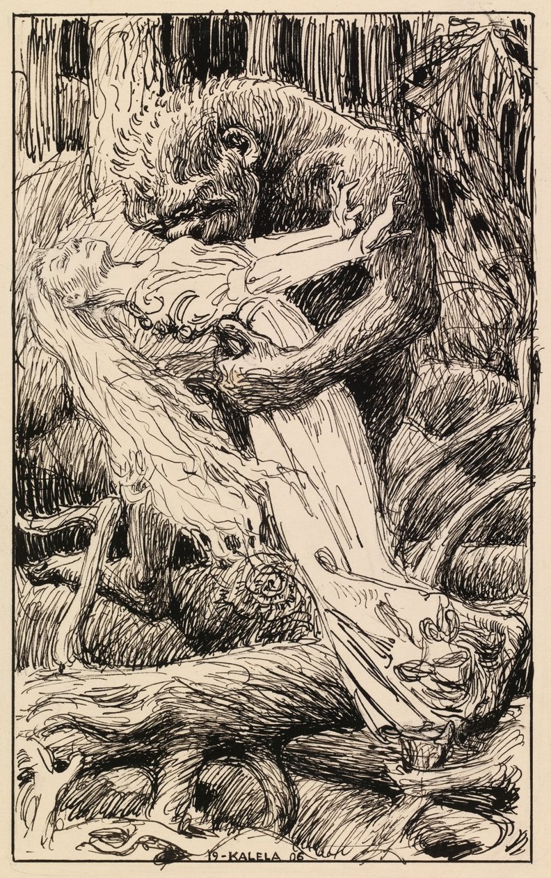 The Monster and the Maiden by Akseli Gallen-Kallela