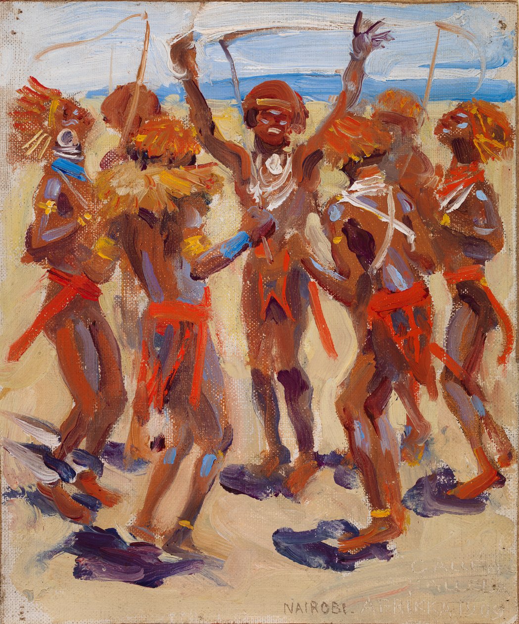 Dancing Kikuyu Warriors by Akseli Valdemar Gallen-Kallela