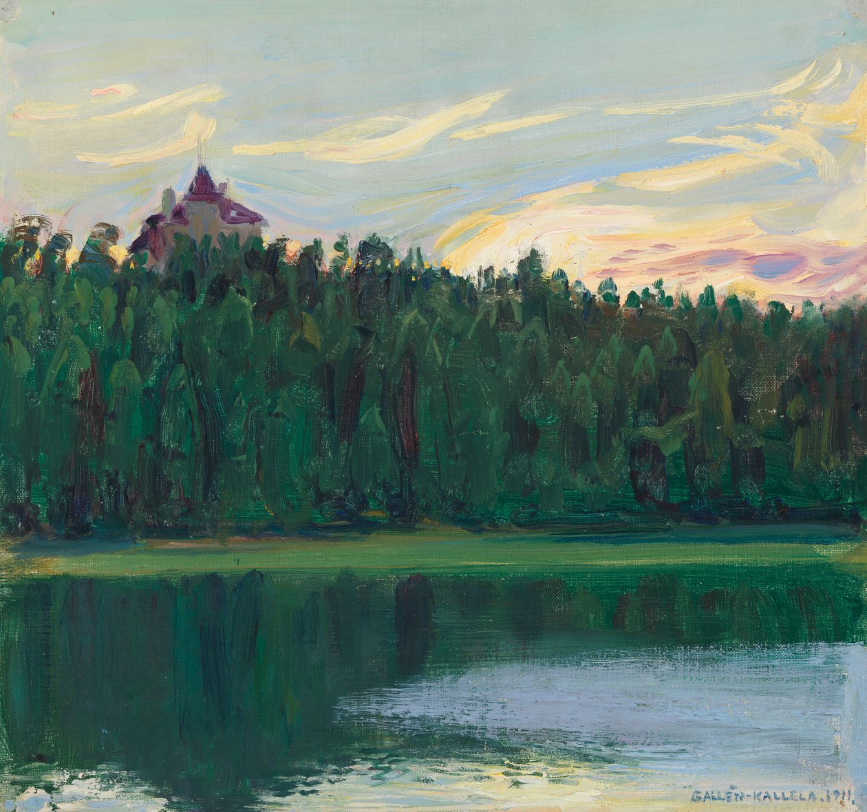 Lakeside Landscape by Akseli Valdemar Gallen-Kallela