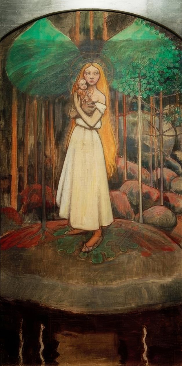 A Gallen Kallela Marjatta And Christ Child
