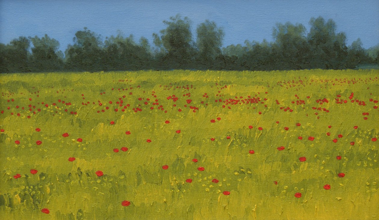 Yellow Field with Poppies, 2002 by Alan Byrne