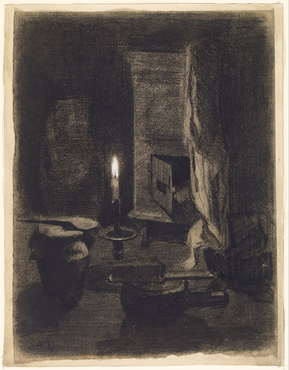 Still Life with Candle by Albert Charles Lebourg