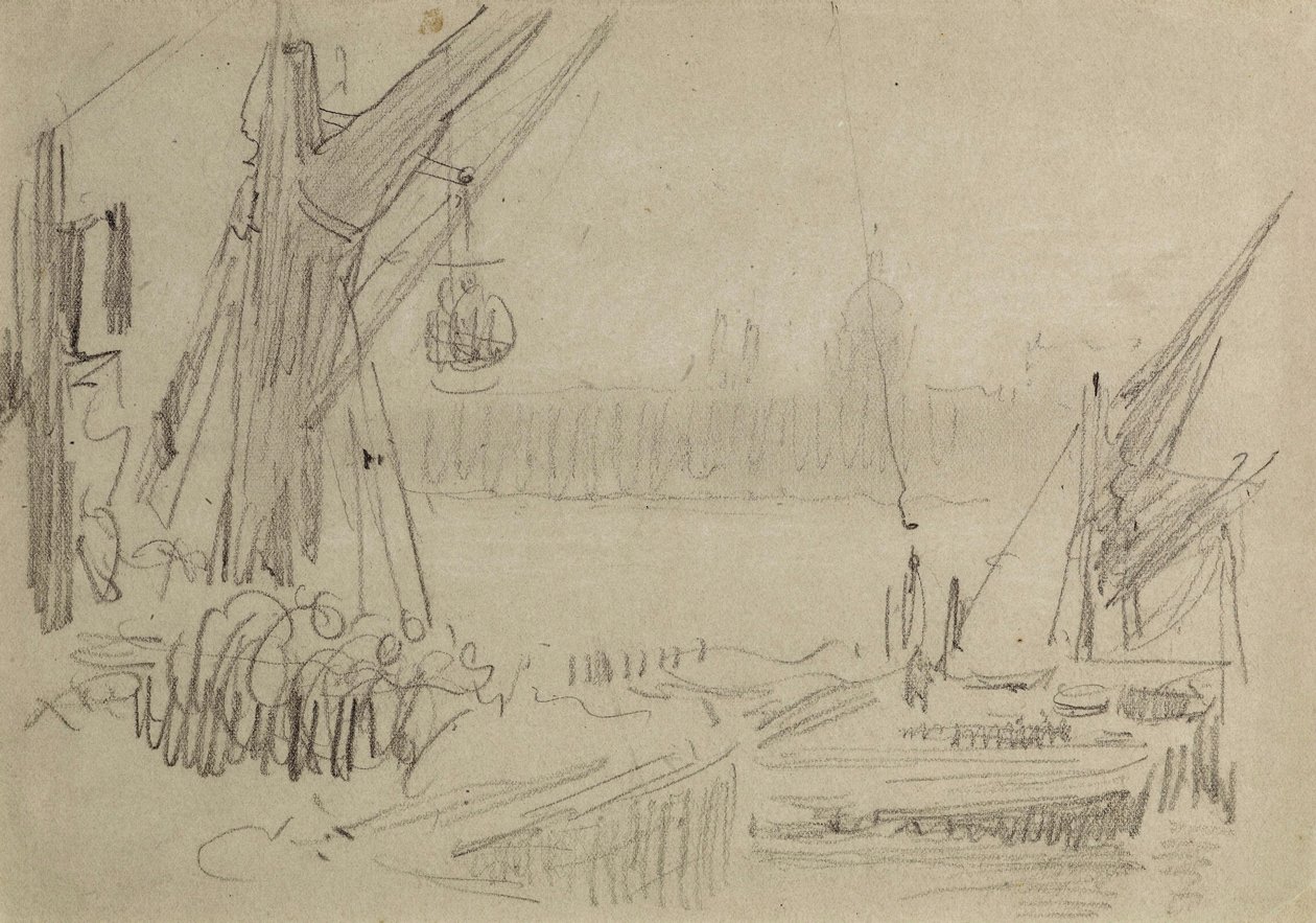 On the Thames, c.1890 by Albert Goodwin