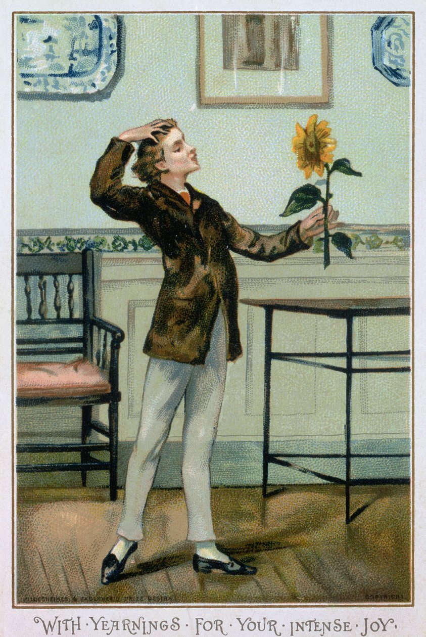 With Yearnings For Your Intense Joy, Victorian Christmas Card, Published by Hildesheimer und Faulkner, London, c.1880 by Albert Jnr. Ludovici