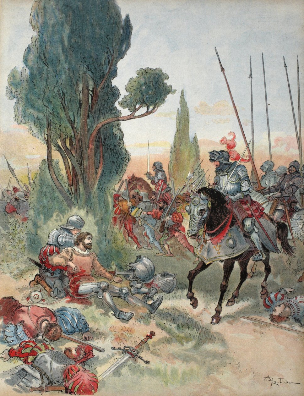 Death of Bayard, illustration from 