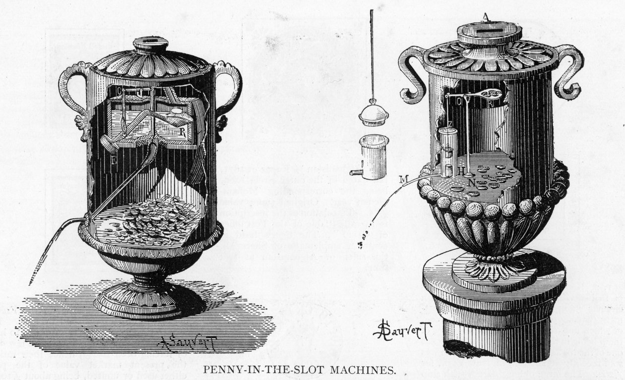 Ancient and Modern Vending (Penny-in-the-Slot) Machines by Albert Sauvert