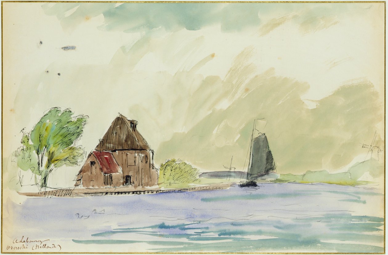 The Banks of the River Meuse in Overschi, 1897 by Albert Charles Lebourg