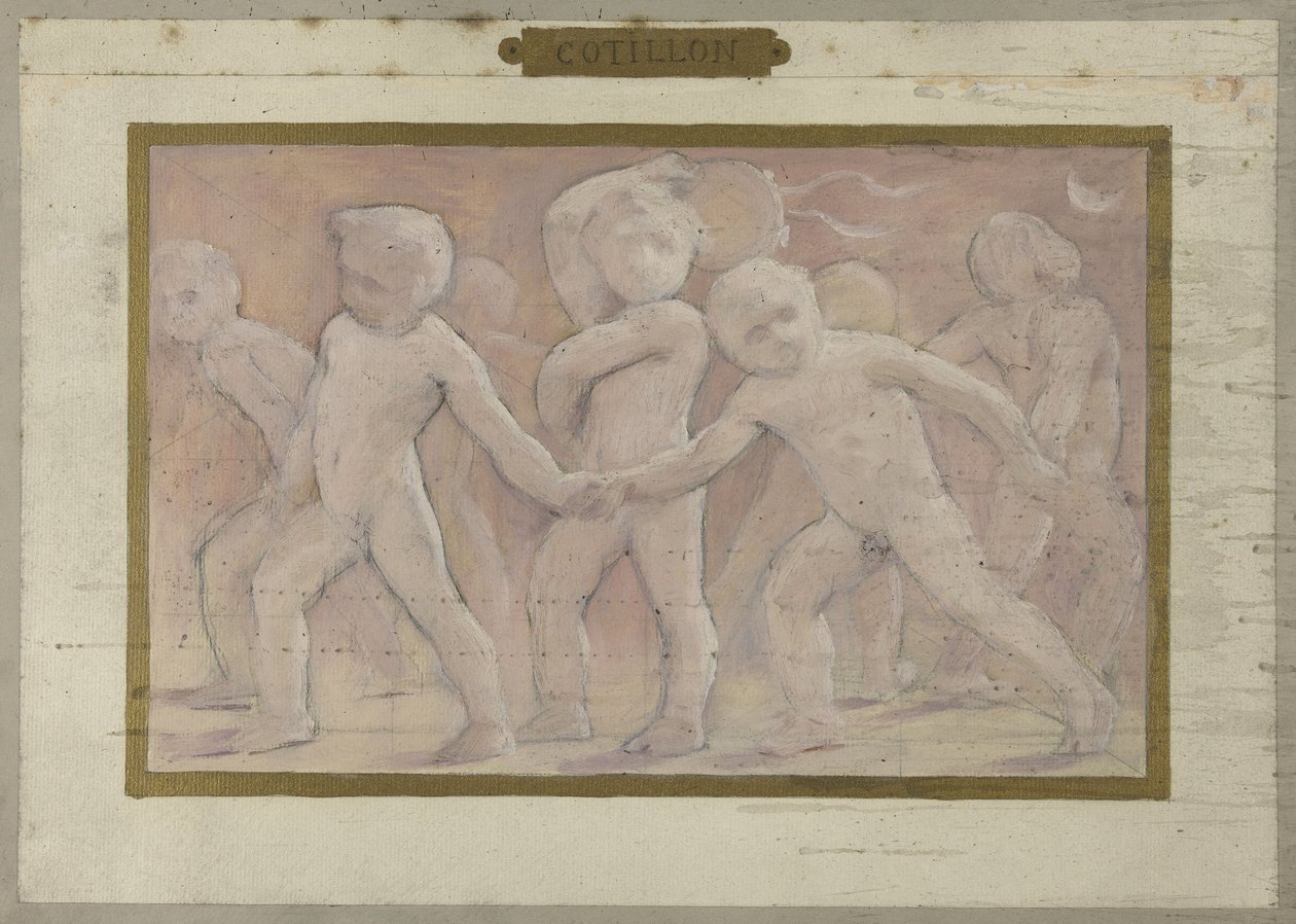 Sketch for the Salle des Fêtes at the Hôtel de Ville in Paris: Cotillons (between 1889 and 1895) by Albert Aublet