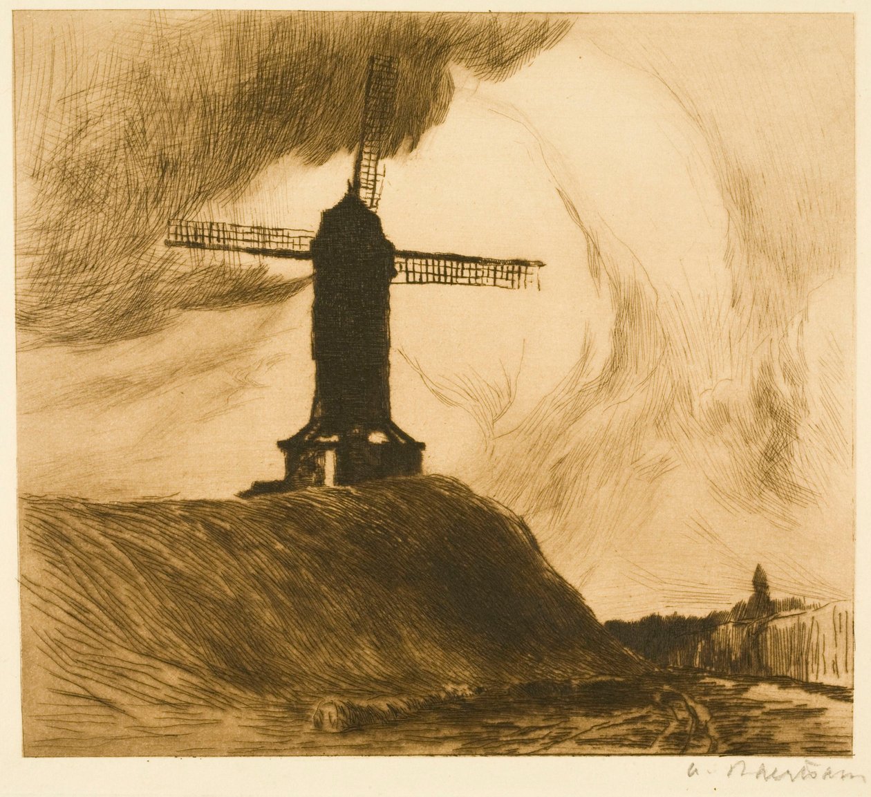 Mill on the Walls I (Bruges) by Albert Baertsoen