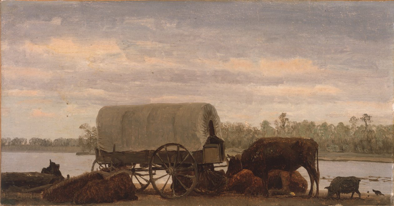Nooning on the Platte, c. 1859 by Albert Bierstadt