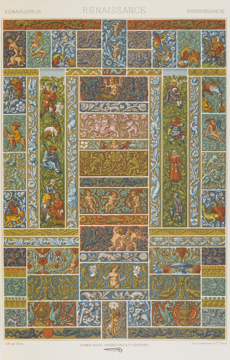 Renaissance, plate 51 from 'Polychromatic Ornament: One Hundred Plates ...
