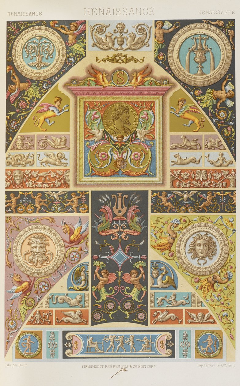 Renaissance, plate 54 from 'Polychromatic Ornament: One Hundred Plates ...