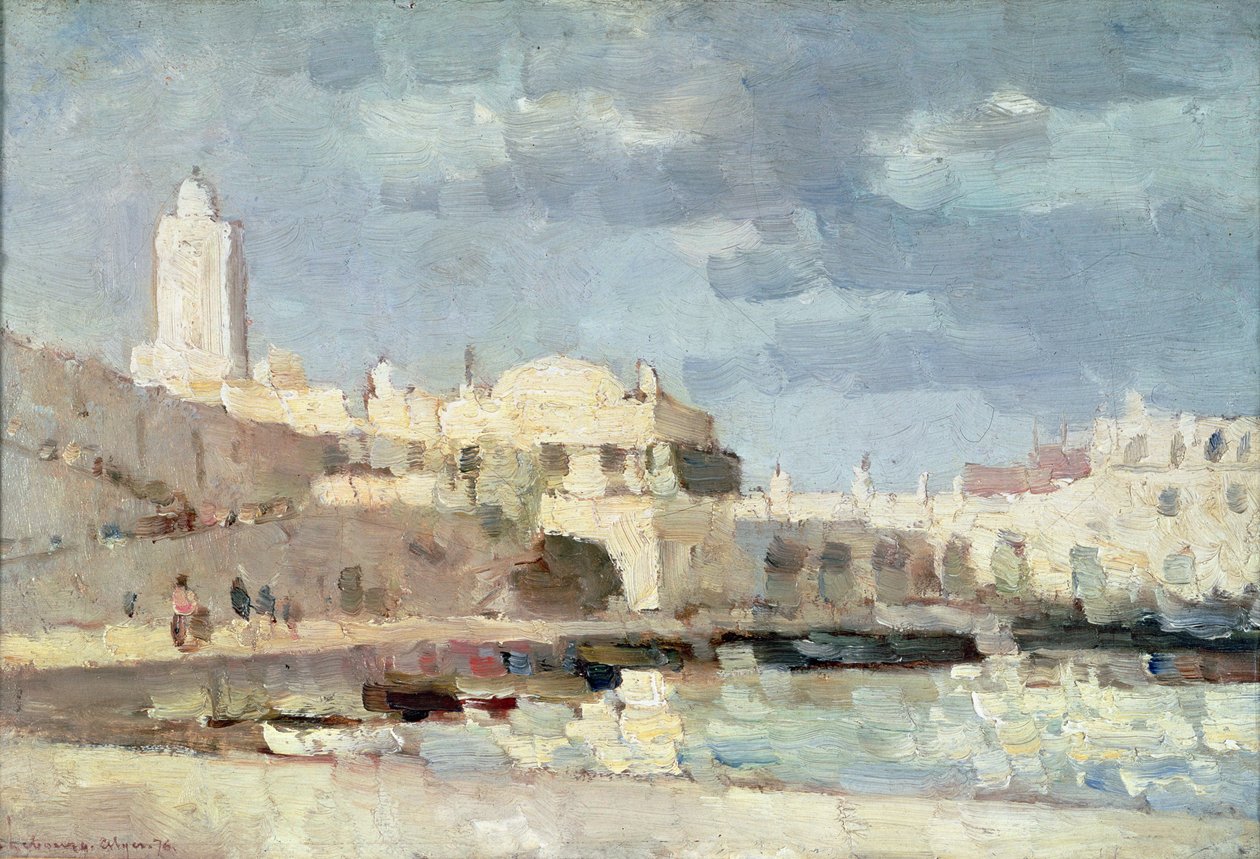 The Harbour at Algiers by Albert-Charles Lebourg