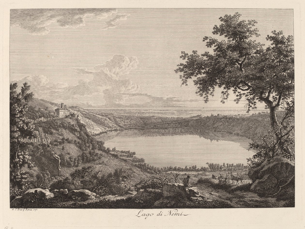 Lake Nemi by Albert Christoph Dies