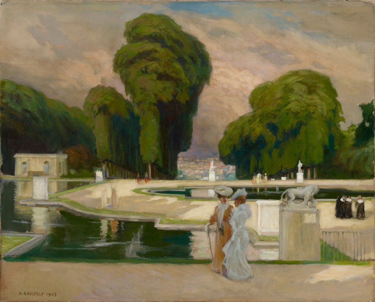 From St. Cloud Park, Paris by Albert Edelfelt