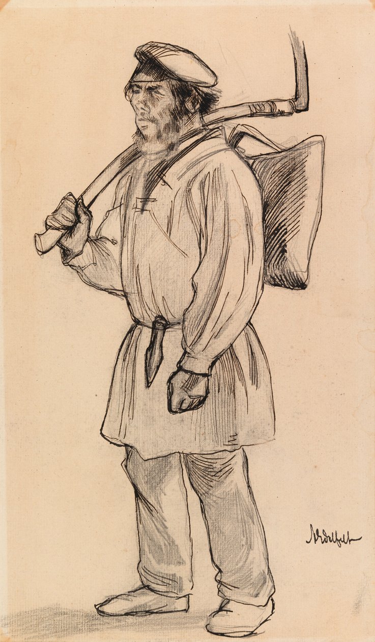 Haymaker from Häme, study for At the Gate by Albert Edelfelt