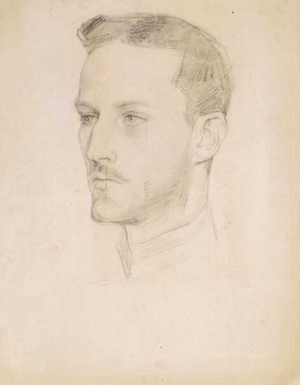 Portrait Study of Prince Carl, Head by Albert Edelfelt