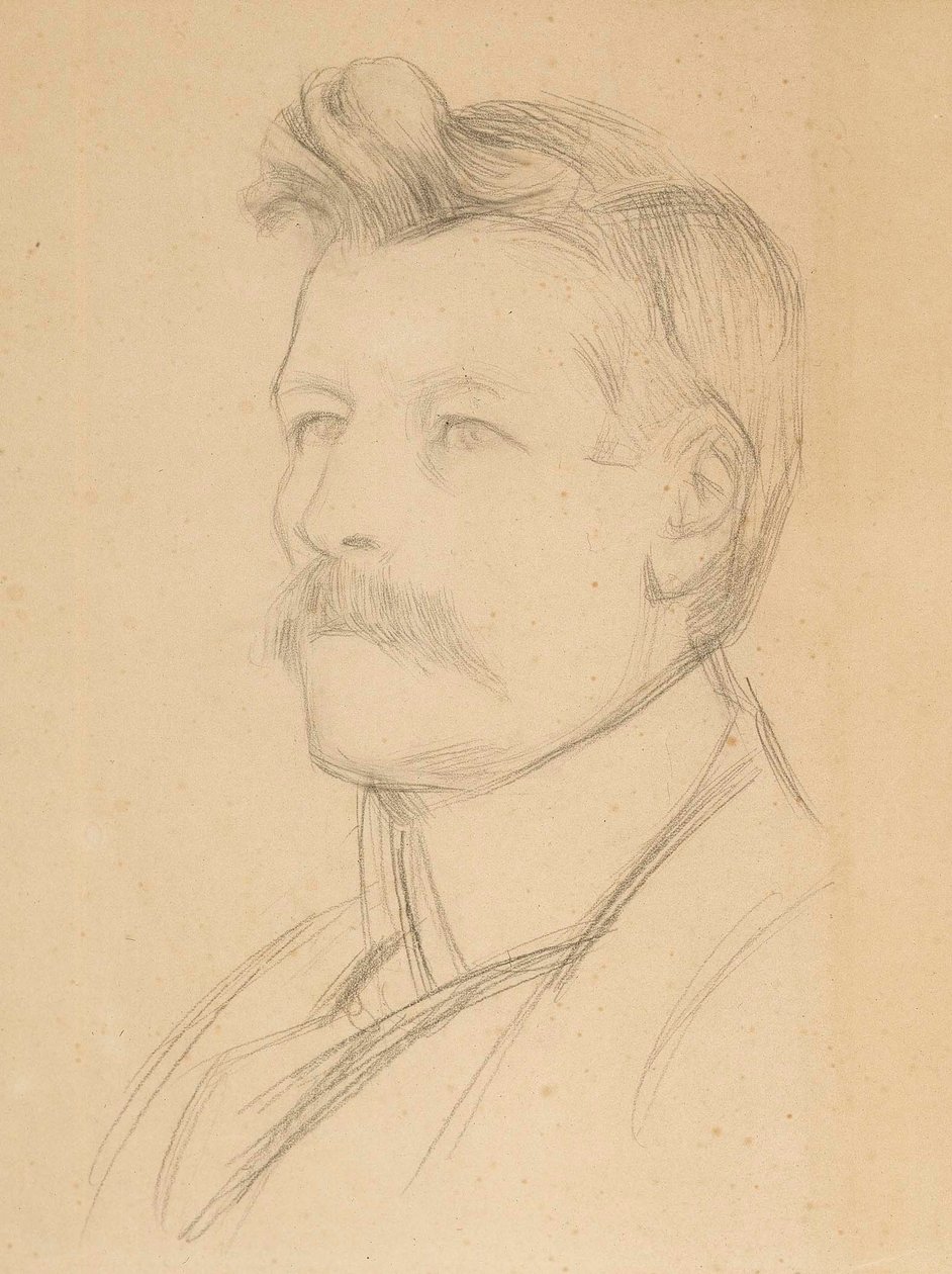 Portrait of Emil Wikström, Head by Albert Edelfelt