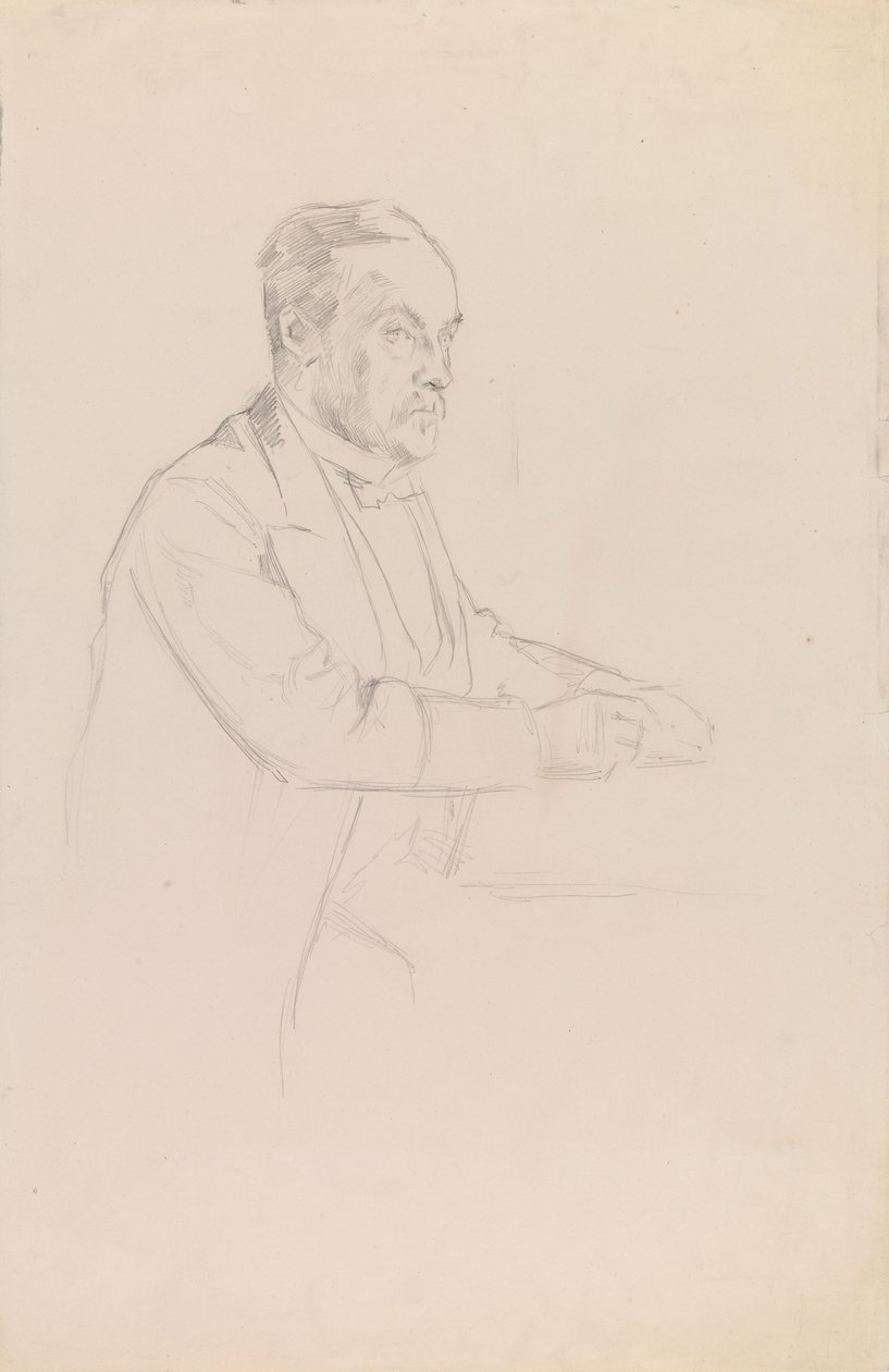 Portrait of Louis Pasteur, Sketch by Albert Edelfelt