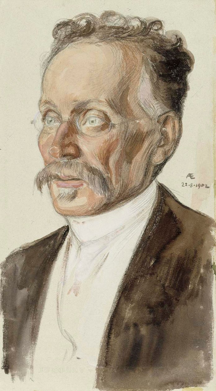 Portrait of Professor J. W. Runeberg by Albert Edelfelt