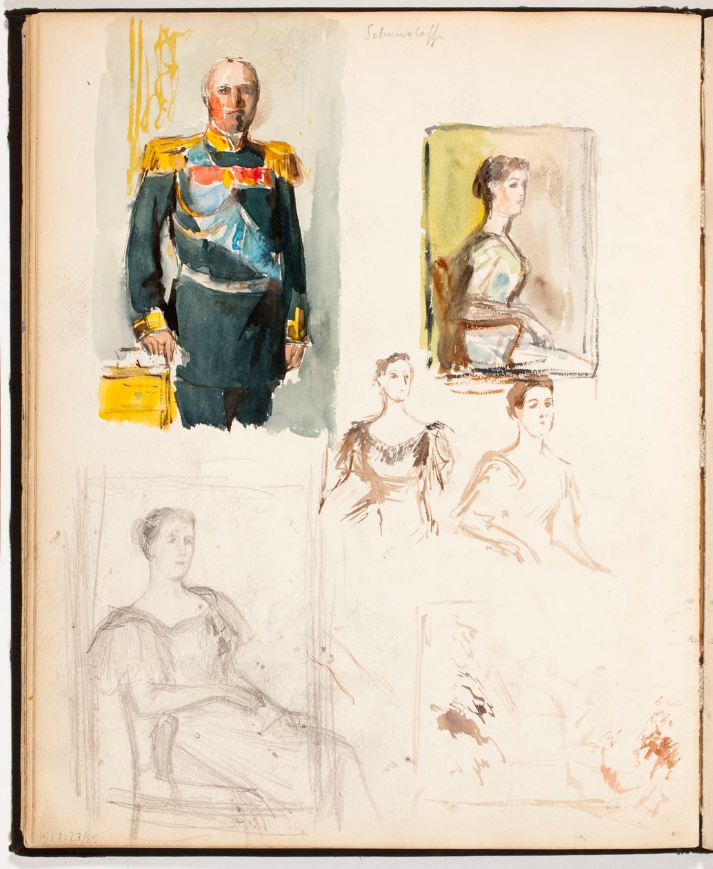 Portrait Sketches by Albert Edelfelt