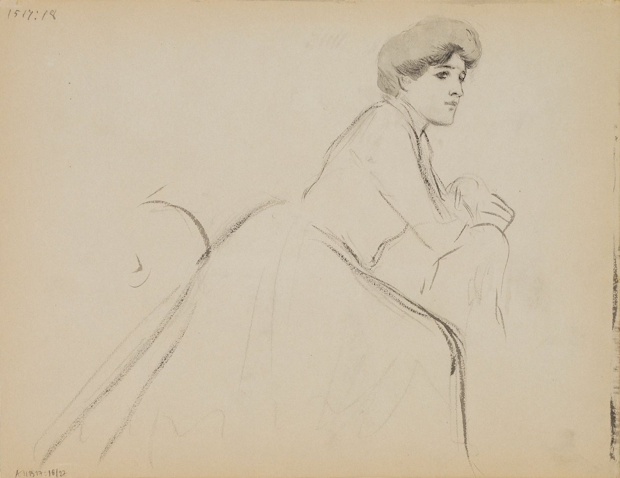 Seated Woman, Profile by Albert Edelfelt