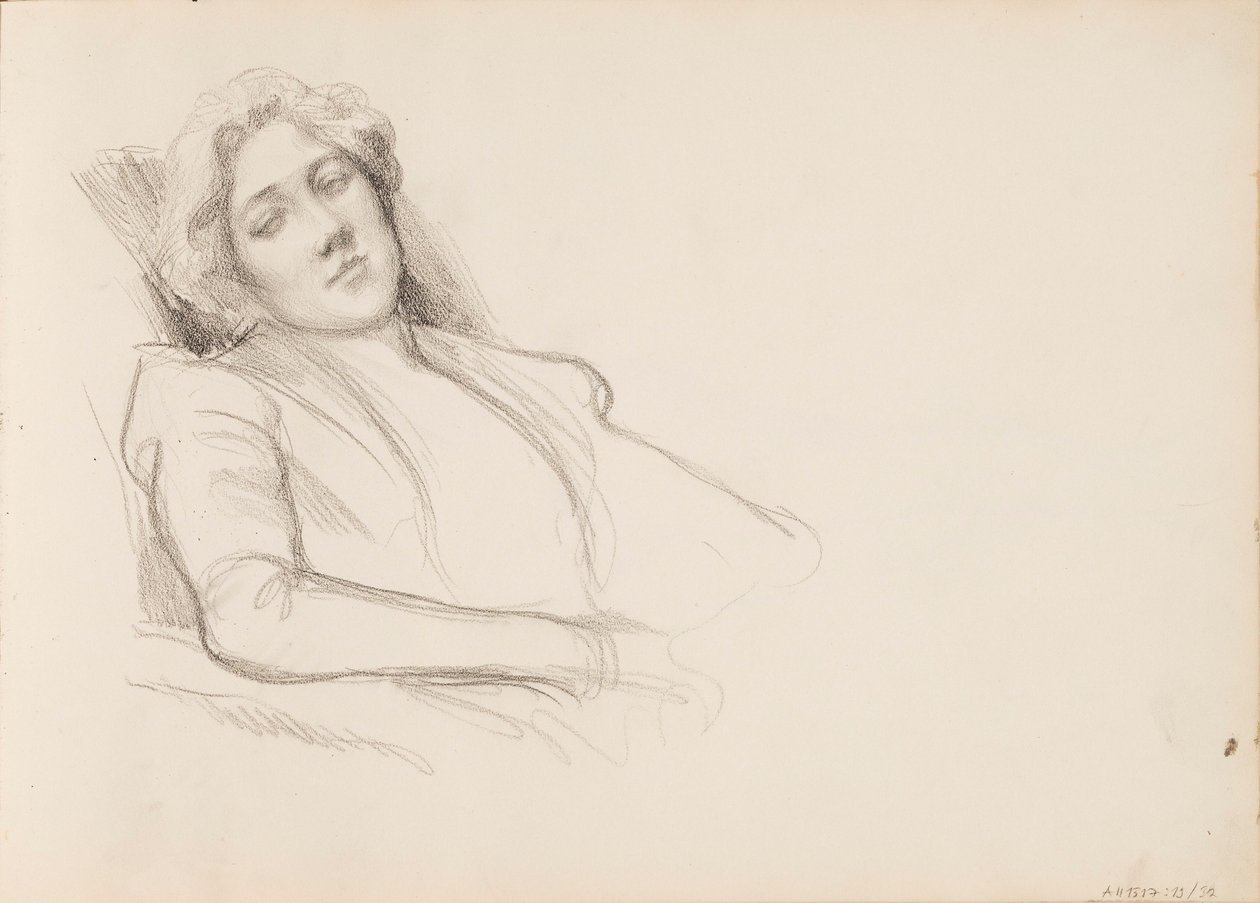 Seated Woman, Half-Length by Albert Edelfelt