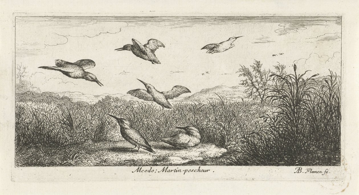 Landscape with Kingfishers by Albert Flamen