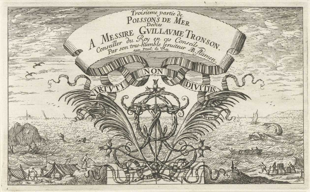 Seascape through Ornamental Weapon Fish and Other Sea Creatures - Saltwater Third Series (series title) by Albert Flamen