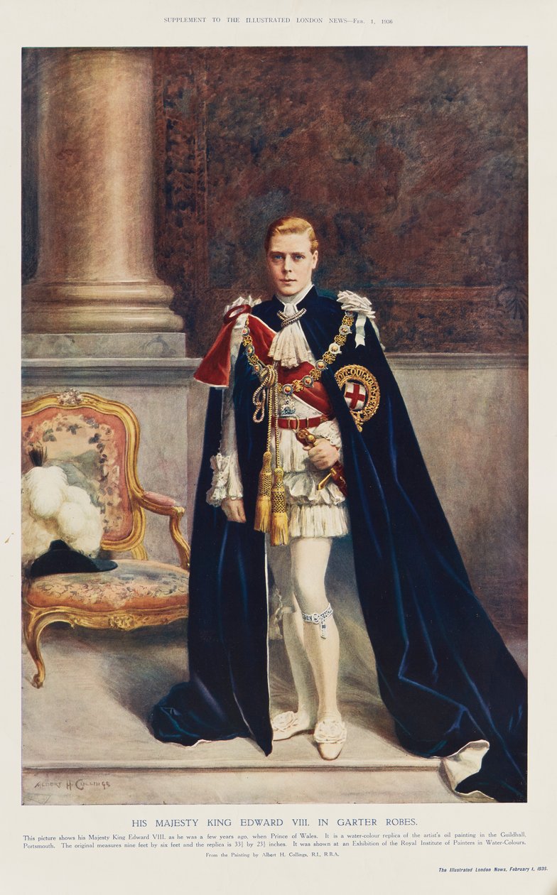 King Edward VIII as Prince of Wales by Albert Henry (after) Collings