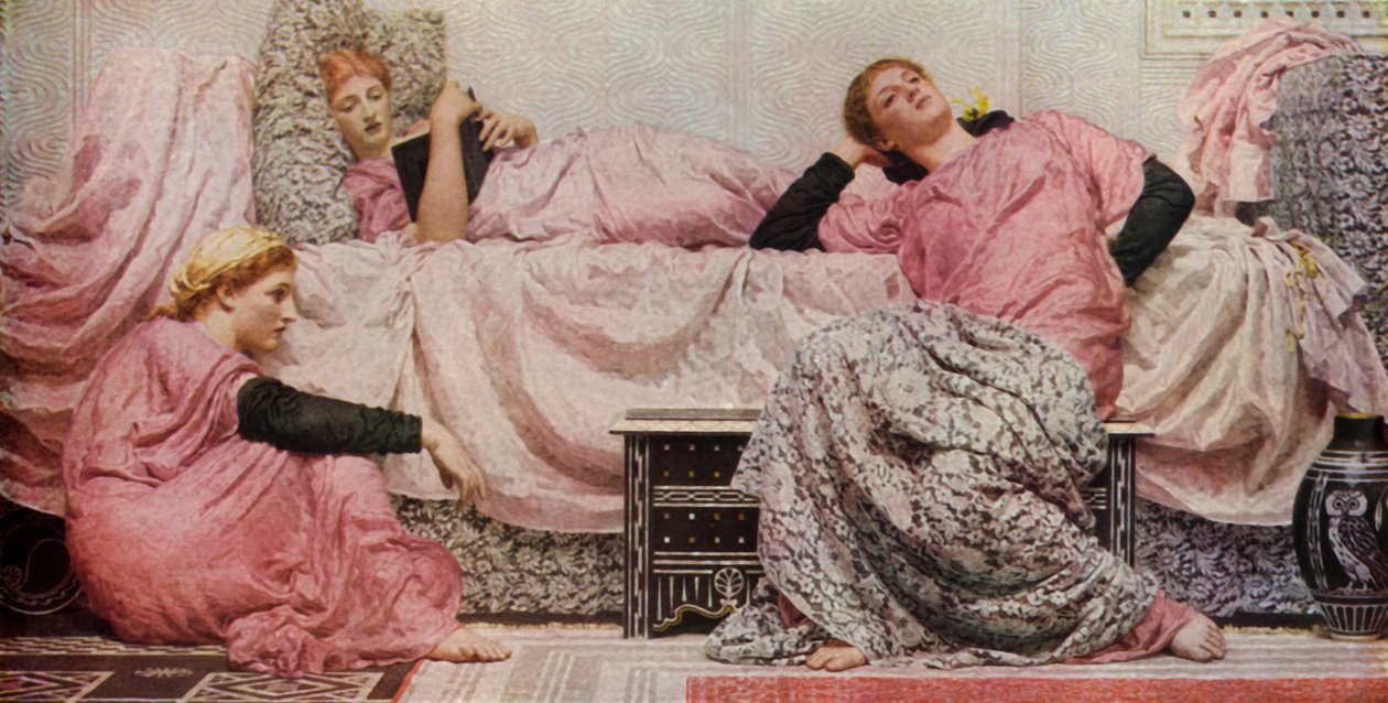 Reading Aloud, 1884 by Albert Joseph Moore
