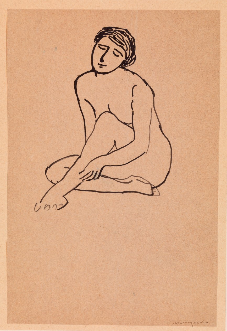 Woman - Nude Sitting by Albert Marquet