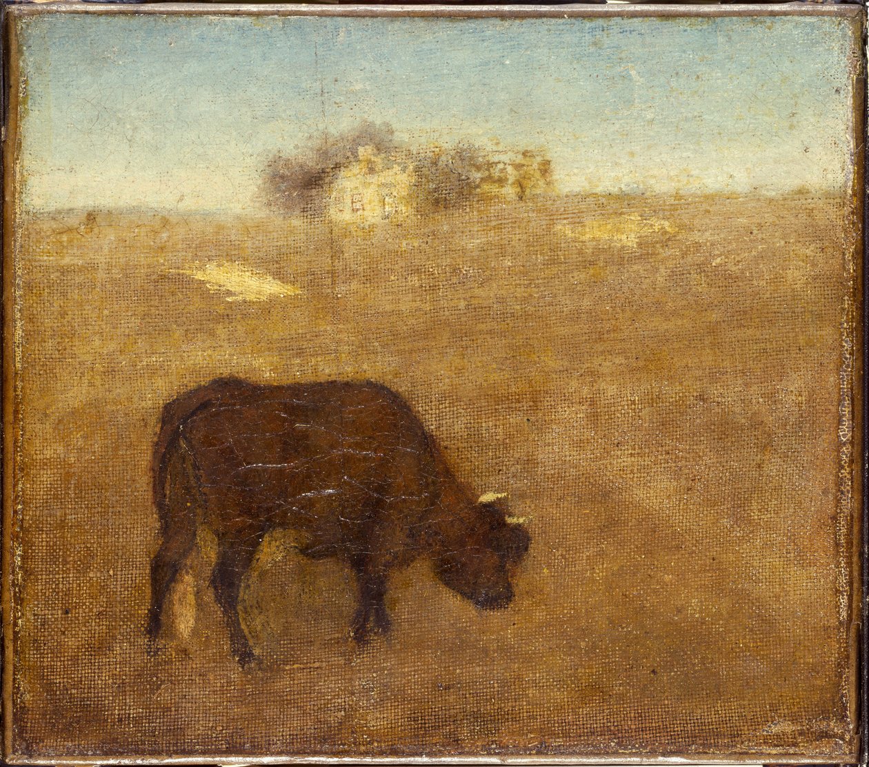 Evening Glow, the Old Red Cow, early to mid 1870s by Albert Pinkham Ryder