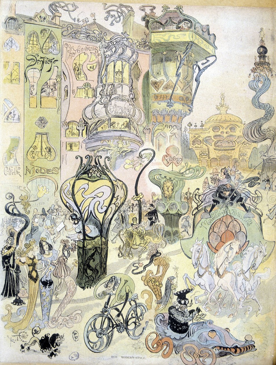A modern city -style by Robida by Albert Robida